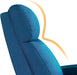 Blue Fabric Recliner Chair