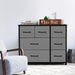 Grey Fabric Drawer Dresser for Home Organization