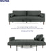 Luxury 7Ft Sleeper Sofa with Latex Mattress