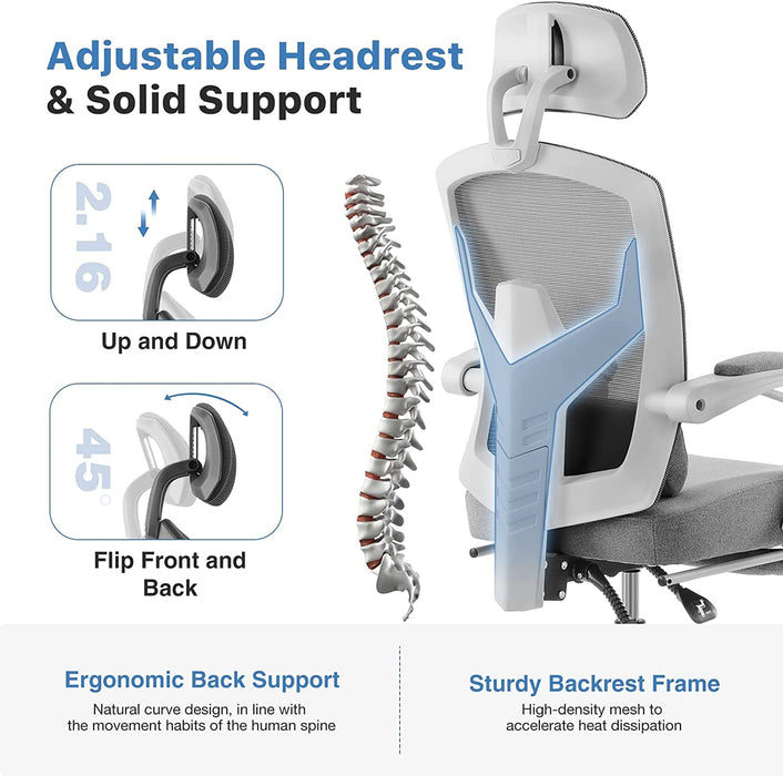 Ergonomic High-Back Mesh Office Chair with Adjustability