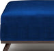 Mid Century Modern Blue Velvet Coffee Table