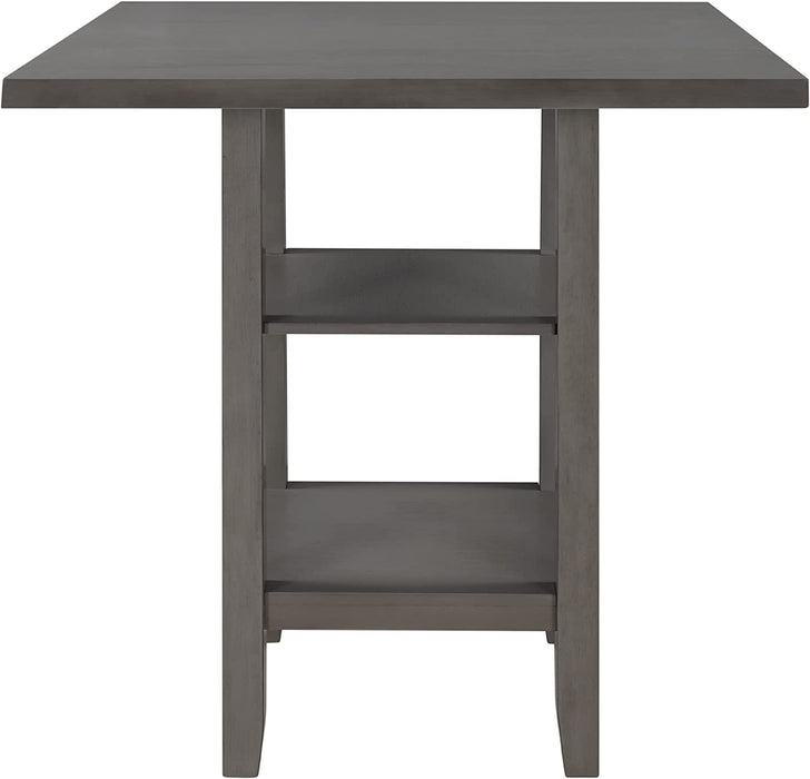 Gray Square Counter Height Distressed Dining Table