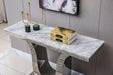 Luxury Marble Console Table with Stainless Steel Base