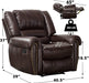 Classic and Traditional Leather Recliner Chair (Brown)