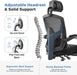 Adjustable High-Back Mesh Office Chair with Footrest