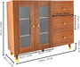 Wood Buffet Sideboard with Drawers and Doors