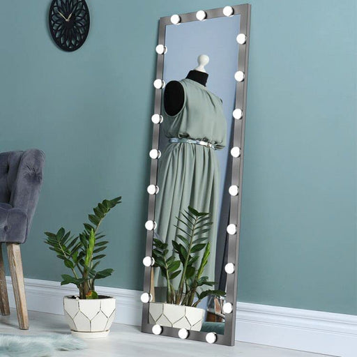 Full-Length Mirror with Touch Control LED Light