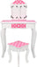 Kids Vanity Table and Chair Set with Mirror