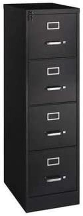 Black 4-Drawer Commercial File, Fully Assembled