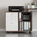 3-Drawer Lateral File Cabinet with Printer Stand