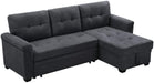 Gray Fabric Sleeper Sectional with Chaise Storage