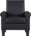 Black Faux Leather Accent Chair for Living Room