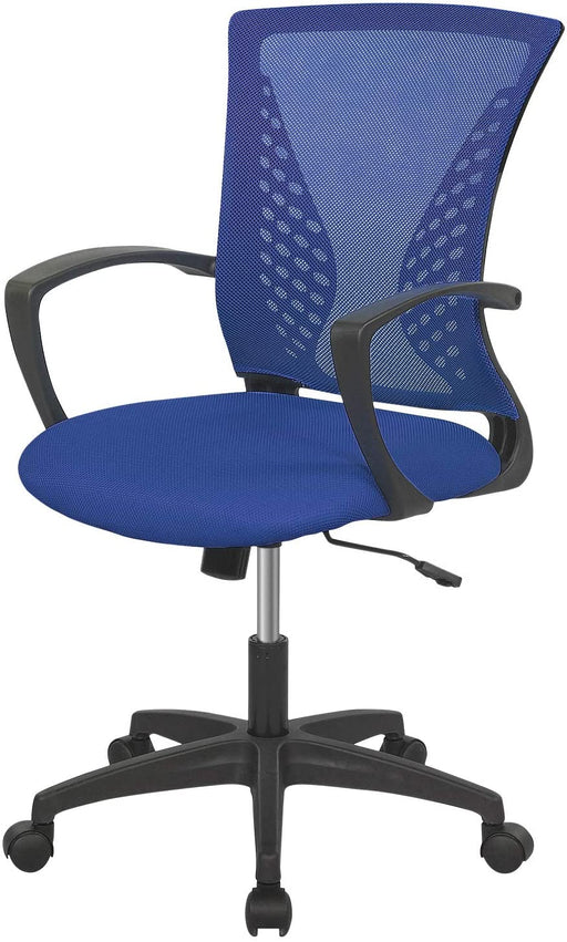 Ergonomic Blue Mesh Office Chair with Armrests
