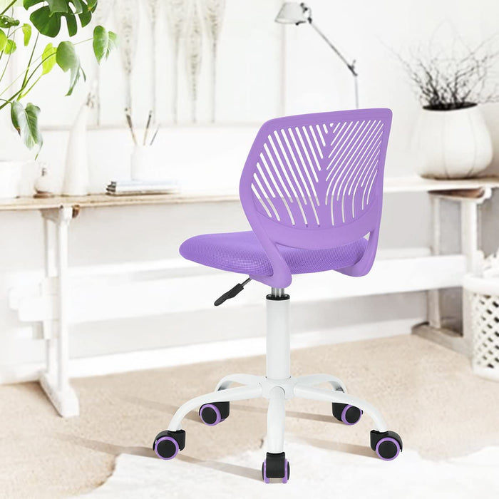 Purple Swivel Chair for Teen Home Office