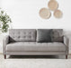 Benton Grid Tufted Sofa, Stone Grey