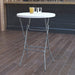 Round Folding Plastic Bar Table in Granite White