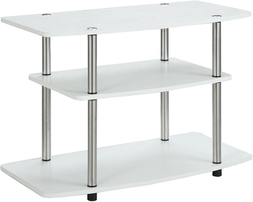White 3-Tier TV Stand by Convenience Concepts