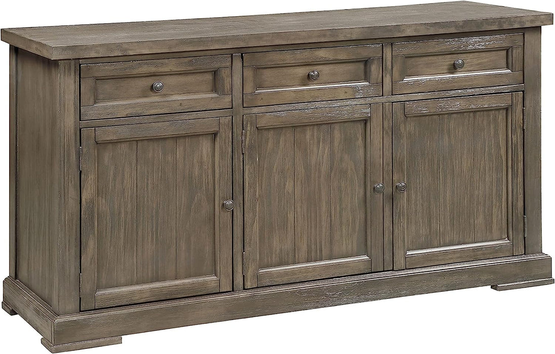 Salvage Gray Finish Dining Room Server with 3 Drawers and 3 Doors