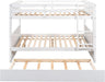 Detachable Full Bunk Bed with Trundle, Wood