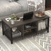 Dark Wood Industrial Farmhouse Coffee Table