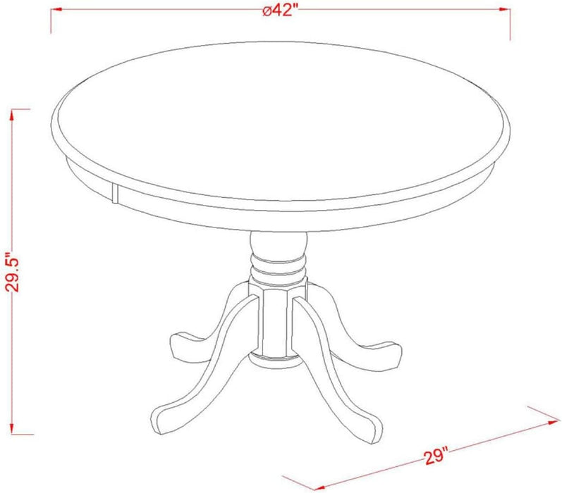 Dining Table, 42″ X 29.5", HLT-BCH-TP