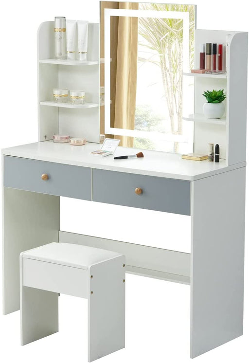 White Bathroom Vanity Table Set