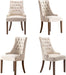 Wingback Tufted Dining Chairs Set of 4