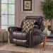 Brown Bonded Leather Gliding Recliner