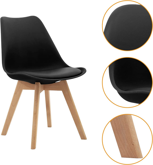 Black Mid-Century DSW Chair