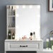 Vanity Desk Set with Lighted Mirror & Stool