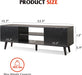 Rustic Black TV Console with Storage Cabinets