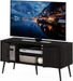 Claude TV Stand with Wood Legs and Cabinets