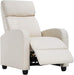 Modern PU Leather Recliner Reading Sofa (Beige)