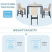 White+Beige Dining Table Set for 4, 5-Piece