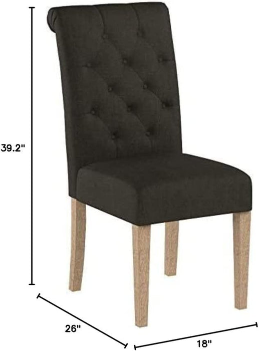 Charcoal Tufted Dining Chairs