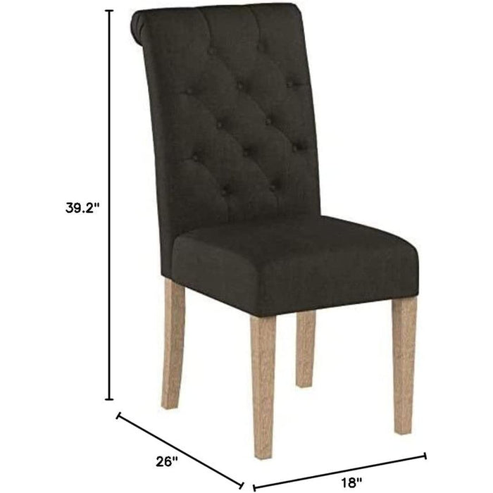 Charcoal Tufted Dining Chairs