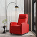 Recliner Chair, Padded Seat, Red, PU Leather