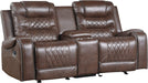 Lexicon Noura Double Glider Reclining Loveseat, Brown