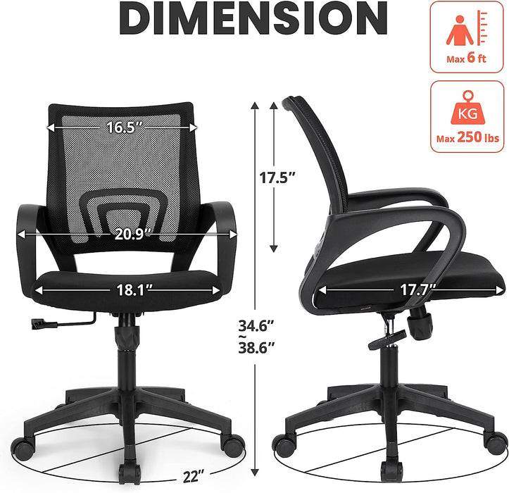 Ergonomic Swivel Chair with Lumbar Support