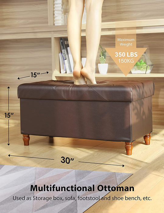 Upgraded 30″ Ottoman Bench with Storage & Legs