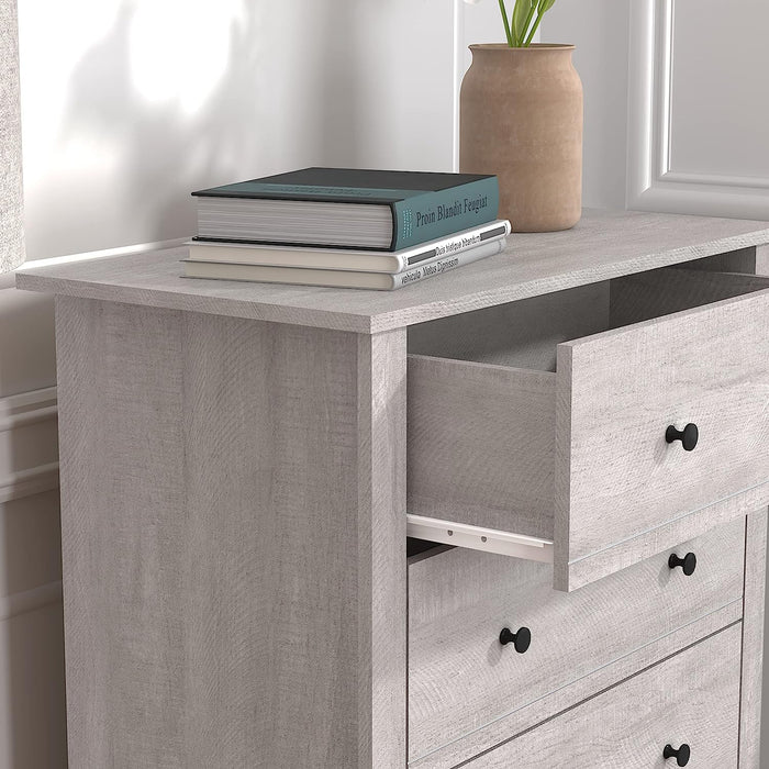 Galano Genoa 5 Drawer Dresser, Dusty Grey Oak