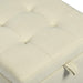 Cream Ottoman with Hinged Lid and Legs