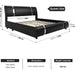 Queen Faux Leather Upholstered Platform Bed Frame