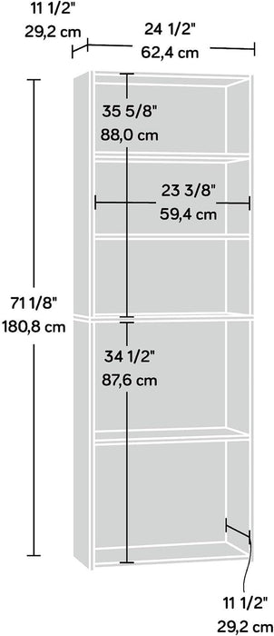 Summer Oak Bookcase with 5 Shelves