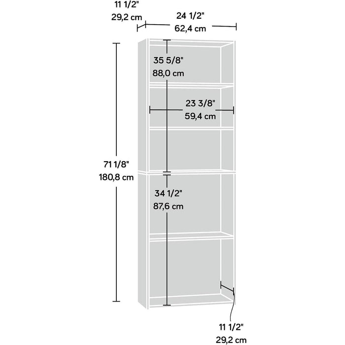Summer Oak Bookcase with 5 Shelves