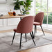 Velvet Accent Dining Chairs Set of 4 in Rose Pink