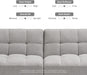 Gray Fabric Twin Futon Sofa Bed with Arms