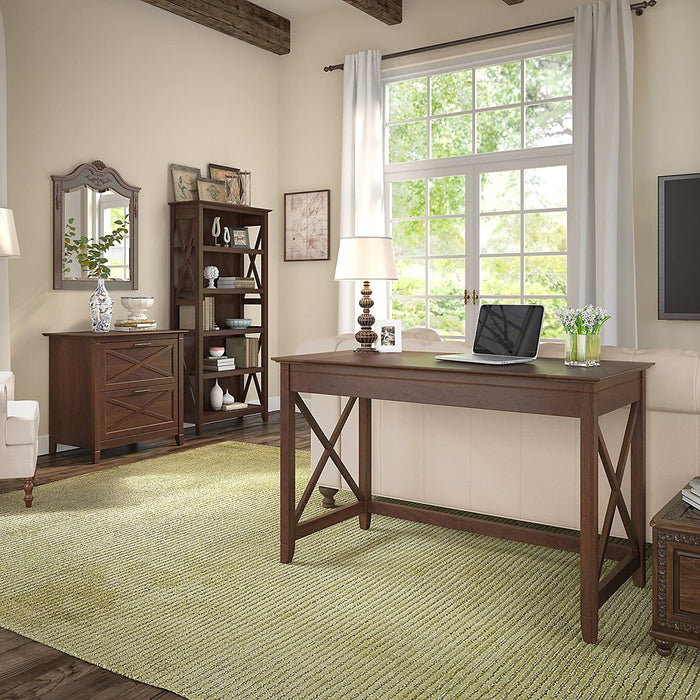 Key West 48W Writing Desk with Lateral File Cabinet