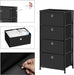 Black 4-Drawer Nightstand and Dresser