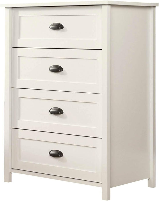 4-Drawer Chest, Soft White Finish